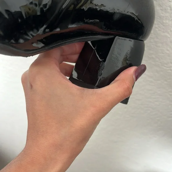 Sezane Soline Black Patent Leather Mary Jane Heels - Picture 3 of 6